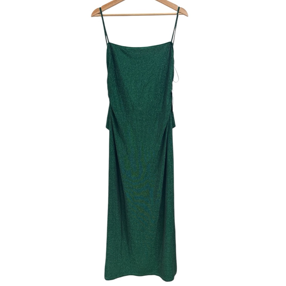Reformation Green Strapless Dress